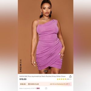 SHEIN pink glitter dress